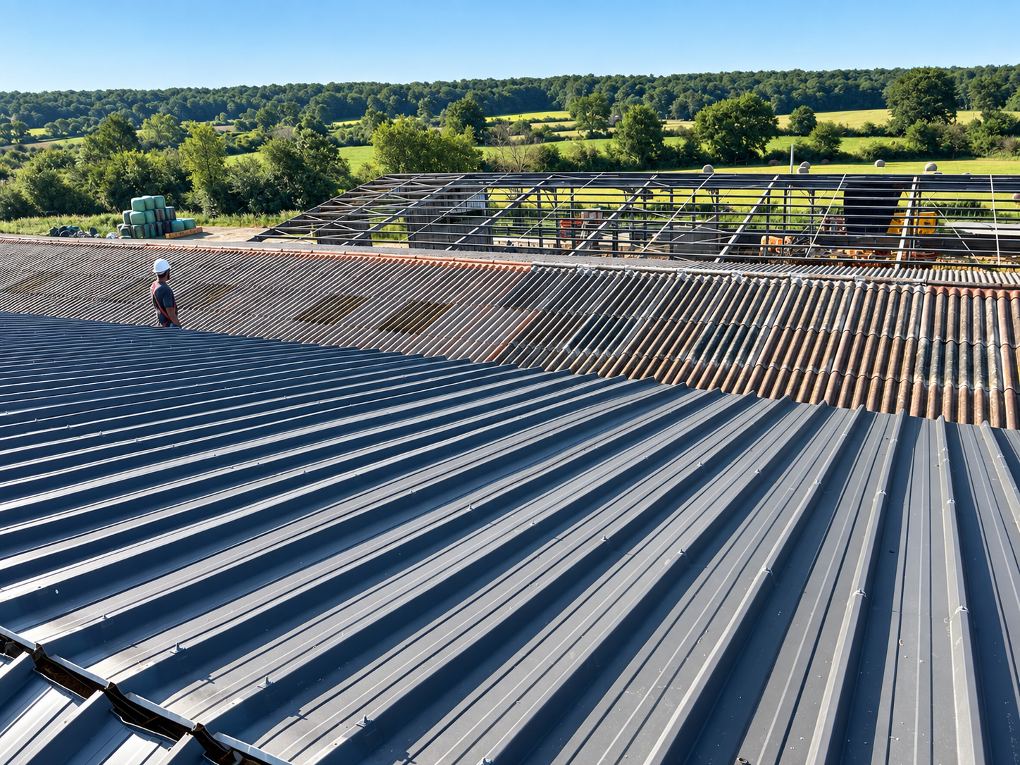 Chantier de couverture réalisé par CMR77