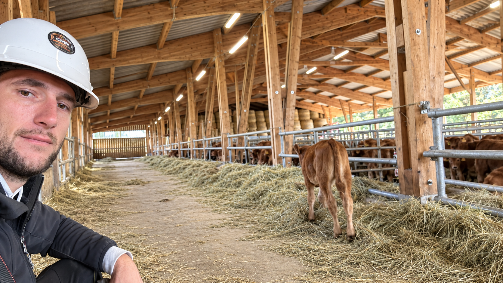 Intervention de CMR77 dans un bâtiment agricole occupé, au milieu des animaux